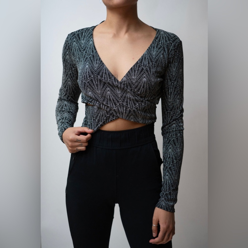 Sparkly roaring 20s wrap top
